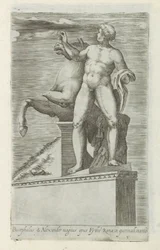 彫刻家 van een van de Dioscuren op het Quirinaal te Rome Bucephalus & Alexander の偉大な作品 (...) (オブジェクトのタイトル) ローマのアンティーク彫刻（シリーズタイトル） 公共の場所で見られるローマ市の古代の彫像のアイコン (シリーズ タイトル)