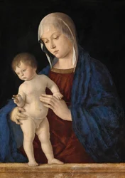 祝福する幼子を抱く聖母 1475年頃 油彩・パネル