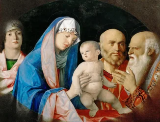 ルネサンス：《神殿での奉納》と《預言者アンヌ》 par Bellini, Giovanni (1430-1516), c. 1490-1499.木に油彩、63,5x81,5。美術史博物館、ヴィエンヌ