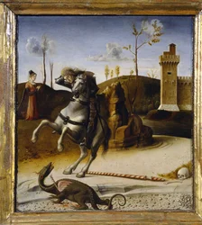 竜を殺す聖ジョージ 1430-1516年頃（絵画）