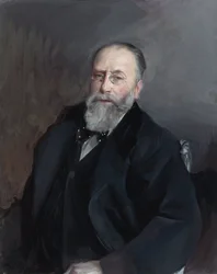 「エドモンド・ド・ロスチャイルド（1845-1934）の肖像 フランスの銀行家、慈善家、収集家(エドモンド・ジェームズ・ド・ロートシルト） ジョバンニ・ボルディーニ（1842-1931）の絵画 1903年 個人蔵