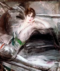 椅子に座った女性、c1860