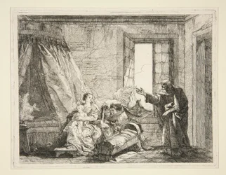 ジョセフはメアリーに去る命令を発表します, シリーズ Idee pittoresche sopra la fuga in Egitto (Flight into Egypt) から