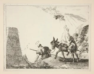 ピラミッドを通過する聖家族、シリーズ Idee pittoresche sopra la fuga in Egitto (Flight into Egypt) より