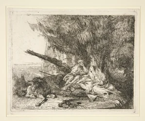 シリーズ Idee pittoresche sopra la fuga in Egitto (Flight into Egypt) の「エジプトへの逃避の休息」