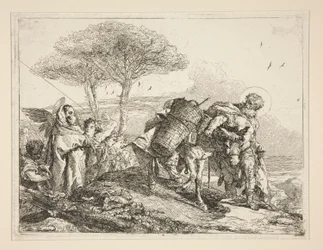 シリーズ Idee pittoresche sopra la fuga in Egitto (Flight into Egypt) の子供を抱く聖母