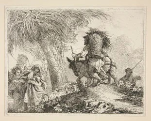 ヨセフと聖母子、シリーズ Idee pittoresche sopra la fuga in Egitto (Flight into Egypt) から