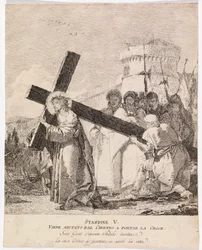 Via crucis - ステーションV キレネのシモンがイエスの十字架を運ぶのを助ける
