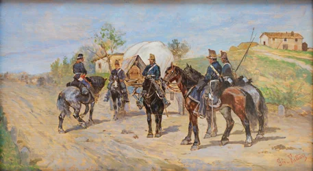 休息中の騎兵隊