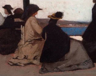 パルミエリの回廊」詳細画 ジョバンニ・ファットリ（1825-1908）作