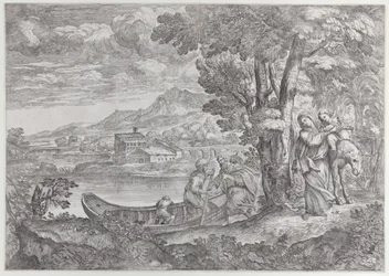 エジプトへの飛行のある風景, 1626-80., 1626-80.
