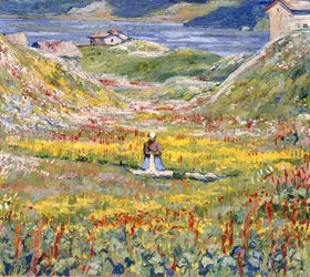 マロハの開花草原。 Bluhende wiesen bei Maloja、1912-1924年