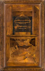 1484年にジョヴァンニ・マリア・プラティナによって象嵌されたリグナイの正典的聖歌隊、スーペリア・ストール