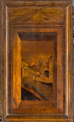 1484年にジョヴァンニ・マリア・プラティナによって象嵌されたリグナイの正典的聖歌隊、スーペリア・ストール