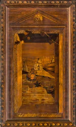 1484年にジョヴァンニ・マリア・プラティナによって象嵌されたリグナイの正典的聖歌隊、スーペリア・ストール