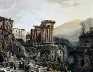 ジョヴァンニ・ミリアラ（1785-1837）の「ティヴォリのヴェスタ神殿」（イタリア