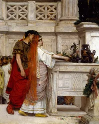 ジョヴァンニ・ムッツィオーリ（1854-1894）の「結婚の申し出」、詳細