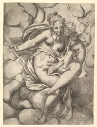 雲の中のヴィーナスとキューピッド、1568年。
