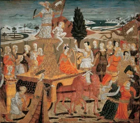 Le triomphe de la chastete - The Triumph of Chastity - (Lo Scheggia) Giovanni di Ser Giovanni (1406-1486).パネルにテンペラ