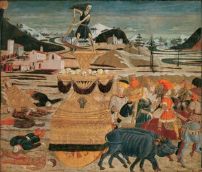 Le triomphe de la mort - 死の勝利 - (Lo Scheggia) Giovanni di Ser Giovanni (1406-1486).パネルにテンペラ
