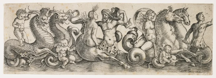 トリトンとニンフのフリーズc。 1517年