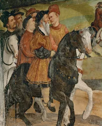 1474年、デンマーク王クリスティアンのマルパガ訪問（フレスコ画）