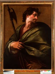 使徒聖マタイの表現（使徒聖マタイ） ジュリオ・チェーザレ・プロカッチーニ（1574-1625）の絵