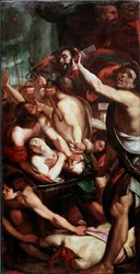 5世紀のミラノにおける聖ナゼールと聖セルセの殉教者（JC後） ジュリオ・チェーザレ・プロカッチーニ（1574-1625）による絵画 1606年 ミラノ・サンタ・マリア・プレッソ・サン・セルソ