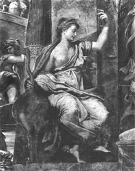 正義、教皇聖アーバンI（d.230）ラファエルルーム（詳細）を取り巻く2つの美徳の1つ（252782、252783、252785も参照）