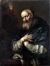 聖フランソワ・ド・サレス（Saint Francois de Sales）（1567-1622）、ジュネーヴのイヴ・ド・ジュネーブ ジュゼッペ・アントニオ・ピアンカ（1703-1757）による絵画 18世紀 ジュネーヴ、パラッツォ・ビアンコのガレリア