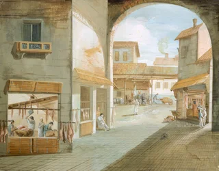 ジュゼッペ・ベルナルディーノ・ビソン（1762-1844）作「肉屋」（イタリア