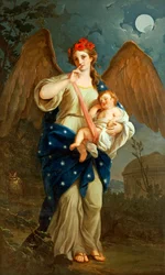 ジュゼッペ・ボニート（1707-1789）による《夜のアレゴリー》（1768年頃）、油彩・キャンバス。