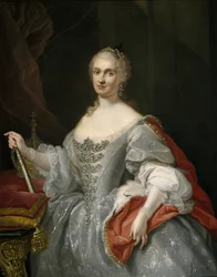 マリー・アメリ・ド・サクセ（1724-1760）の肖像画、スペイン王妃 - ザクセンのマリア・アマリア（1724-1760）、ナポリの女王 - ボニート、ジュゼッペ（1707-1789） - c. 1745 - キャンバスに油彩 - 125x105 - プラド美術館、マドリード
