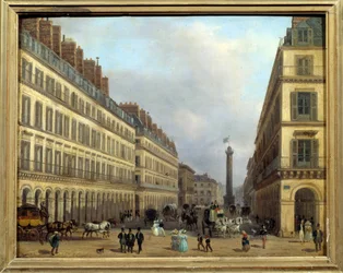 1829年、パリのカスティリオーネ通り。ジュゼッペ・カネラ（1788-1847）の絵画