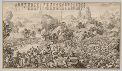 へスイでの包囲突破：反逆の叫びの戦いの場面から...、c。 1765-17