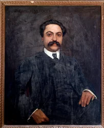 Giuseppe Martucci (1856-1909) イタリアの作曲家、指揮者、ピアニスト、教師の肖像 Giuseppe de Sanctis (1858-1924) による絵画 1904年 Bologna, civico museo musicale