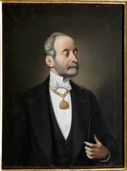 ガリエラ公爵ラファエレ・オブ・フェラーリ（1803-1876）の肖像 ジュゼッペ・イソラ（1808-1893）の絵画 1876年 ジュネス、ストラーダ・ヌォーヴァ美術館