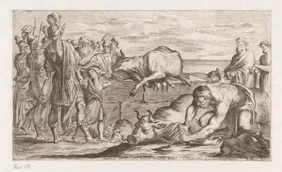 Trojanen offeren dieren aan Neptune アリスはネプチューンに栄誉を授けます (オブジェクトの称号) Omzwervingen van Aeneas (シリーズタイトル) カラッチのレネア・ヴァガンテの絵画（シリーズタイトル）