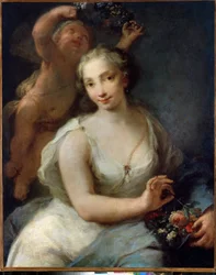 バネ。 春（プリマベーラ）。 1757 年以前のジュゼッペ ノガリ (1699-1763) による絵画。ベネチアン アート。 キャンバスに油彩。 エルミタージュ美術館サンクトペテルブルク。