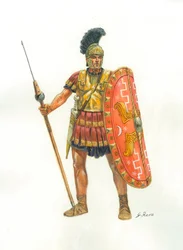 古代ローマ：プレトリアンガードの兵士 - Praetorian Guard - イラスト：Giuseppe Rava