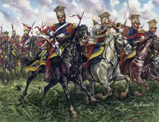 第一帝国：1815年6月18日のワーテルローの戦いにおける帝国軍軽騎兵連隊（レッド・ランサーズまたはレッド・ランサーズ） - 第一帝国：1815年6月18日のワーテルローの戦いにおける帝国軍軽騎兵連隊（レッド・ランサーズまたはレッド・ランサーズ