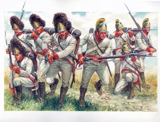 最初の帝国1809年、オーストリア歩兵の擲弾兵 - 第一帝国：オーストリア歩兵の擲弾兵1809年 - ジュゼッペ・ラーヴァによる挿絵