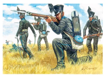 第一帝政期：黒衣のブラウンシュヴァイク兵の歩兵連隊 - 第一帝政期：ブラウンシュヴァイクのライプ大隊の歩兵連隊（挿絵）
