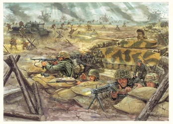 第二次世界大戦：1943年、独ソ両軍によるクルスクの戦い - WWII：1943年、独ソ両軍によるクルスクの戦い - Illustration by Giuseppe Rava