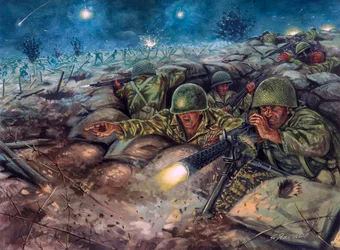 ディエンビエンフーの戦いは、フランス軍とベトミン軍との戦いとなった。