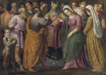 Le mariage de Marie et Joseph -The Marriage of Mary and Joseph par Salviati, Giuseppe (1520-1575).油彩・キャンバス、サイズ：116,8x164、個人蔵
