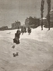 寒い！」「雪の中を歩く女性」「ジュゼッペ・デ・ニッティスの絵からの版画」「モンテフスコの絵」「L