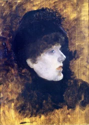 サラ・ベルナールことアンリエット・ロジーヌ・ベルナール（1844-1923）の肖像 - De Nittis作