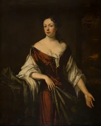 女性の肖像、c.1666-1723（キャンバスに油彩）