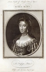 ケンジントン宮殿のクイーンメアリー、1785年1月8日公開のハリソン版ラピン版の刻印